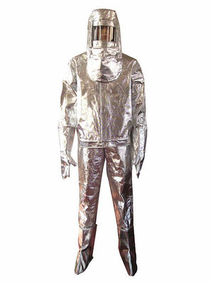 buy 2800G Firefighter Protective Suit Acrylic Fibre Aluminium Finish Acid Resistant online manufacture